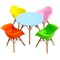 5 Piece Kids Modern Kids Round Table and Chairs Set with Backrests and Armrests Best Gift for Children